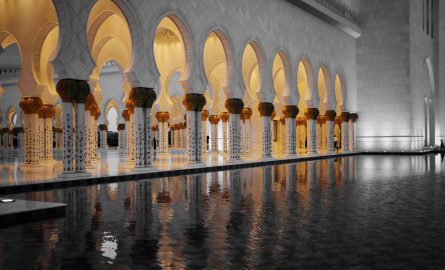 Scheich Zayed Moschee Wasserspiele