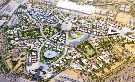 Das Geländer der Expo 2020 in Dubai
