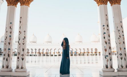 Fotoshooting bei der Abu Dhabi Moschee